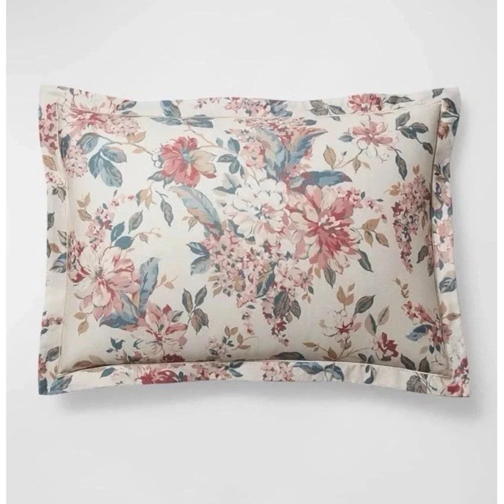 Ralph Lauren Tilly Parfait Standard Sham | Cottage Floral & Stripes One Sham